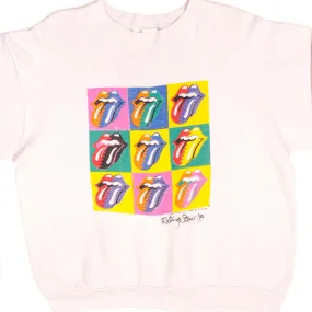 VINTAGE ROLLING STONES SWEATSHIRT 1989 SIZE LARGE MADE IN USA Yak like Comfort Stretch