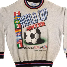 VINTAGE SOCCER WORLD CUP USA 1994 SWEATSHIRT SIZE XL Chill Look anti pill coating