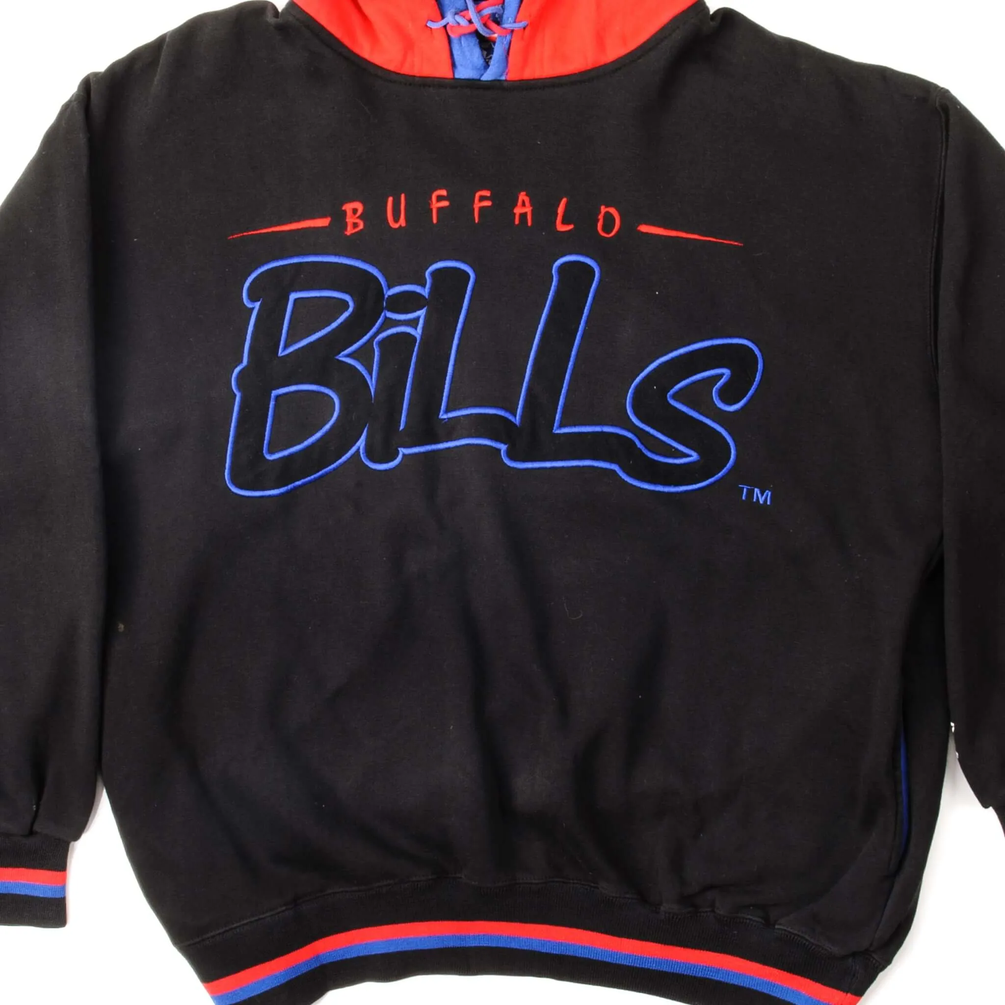 VINTAGE STARTER NFL BUFFALO BILLS HOODIE SWEATSHIRT SIZE LARGE Slim Silhouette Stylish Hoodie