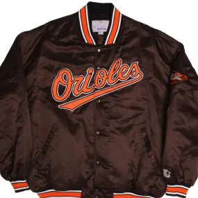 VINTAGE STARTER SATIN JACKET MLB BALTIMORE ORIOLES SIZE 4XL Weight Distribution System Abrasion Resistant Material