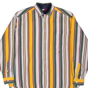 sunny - day look VINTAGE TOMMY HILFIGER STRIPE MULTICOLOR SHIRT 1990S MEDIUM