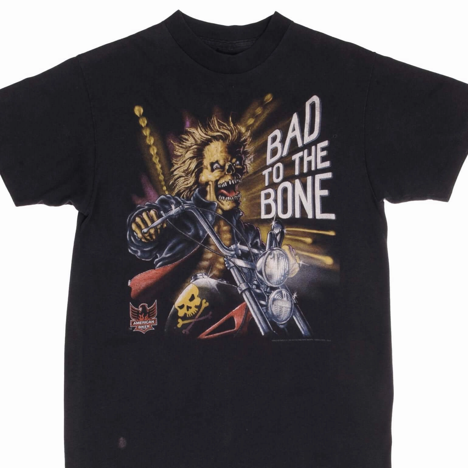 Pullover Sleek Performance Fit VINTAGE 3D EMBLEM AMERICAN BIKER TEE SHIRT 1992 SIZE MEDIUM MADE IN USA