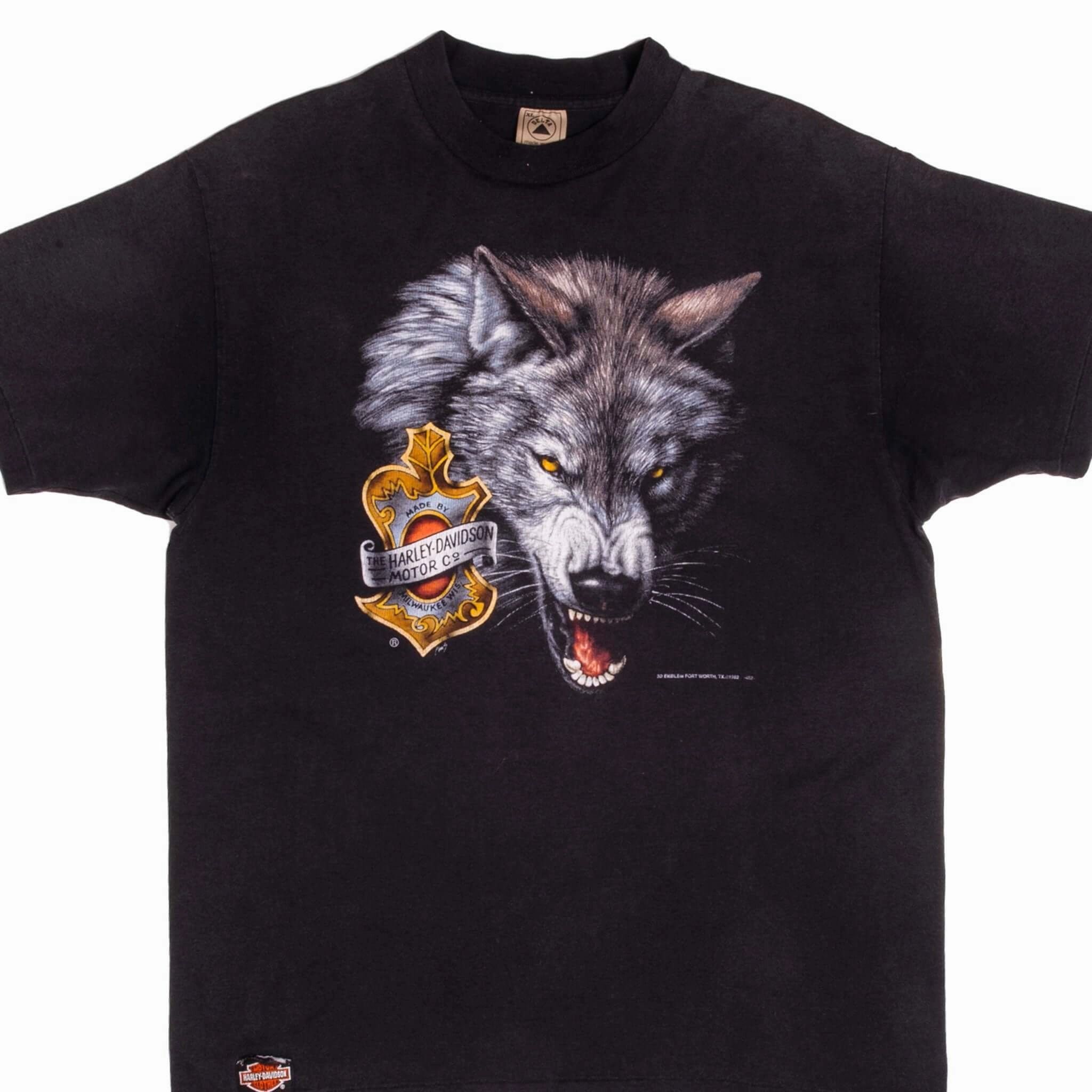 VINTAGE 3D EMBLEM HARLEY DAVIDSON CALFORNIA TEE SHIRT LARGE MADE USA 1992 Seasonal Wear