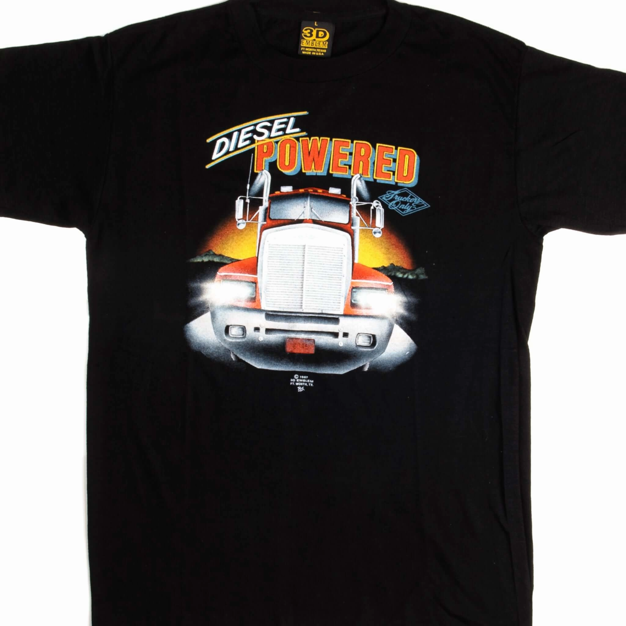 VINTAGE 3D EMBLEM TEE SHIRT 1987 SIZE MEDIUM MADE IN USA Soft and Flexible