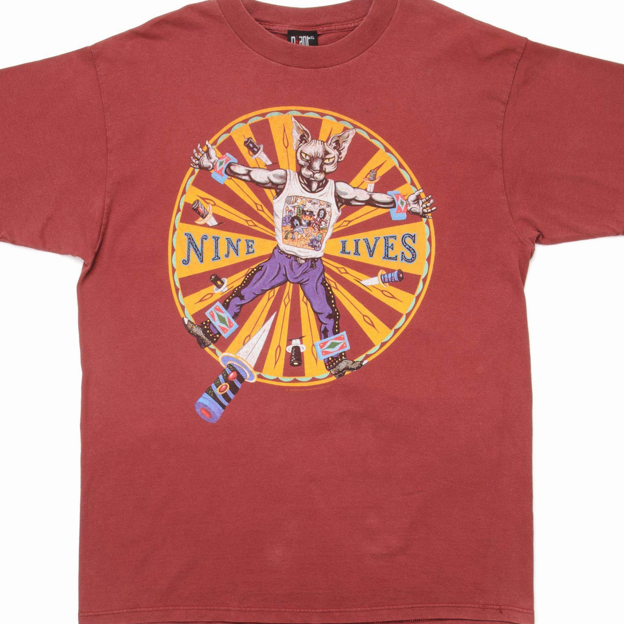 Valentine's Day VINTAGE AEROSMITH NINE LIVES TEE SHIRT 1997 SIZE  LARGE MADE IN USA