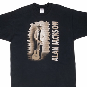 VINTAGE ALAN JACKSON TEE SHIRT 1996 XL MADE IN USA Soft Stretch Fit High-End Quality