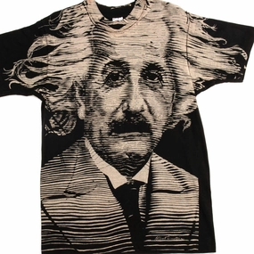 VINTAGE ALBERT EINSTEIN TEE SHIRT SIZE MEDIUM MADE IN USA coordinate with other items Anti Pilling Fabric