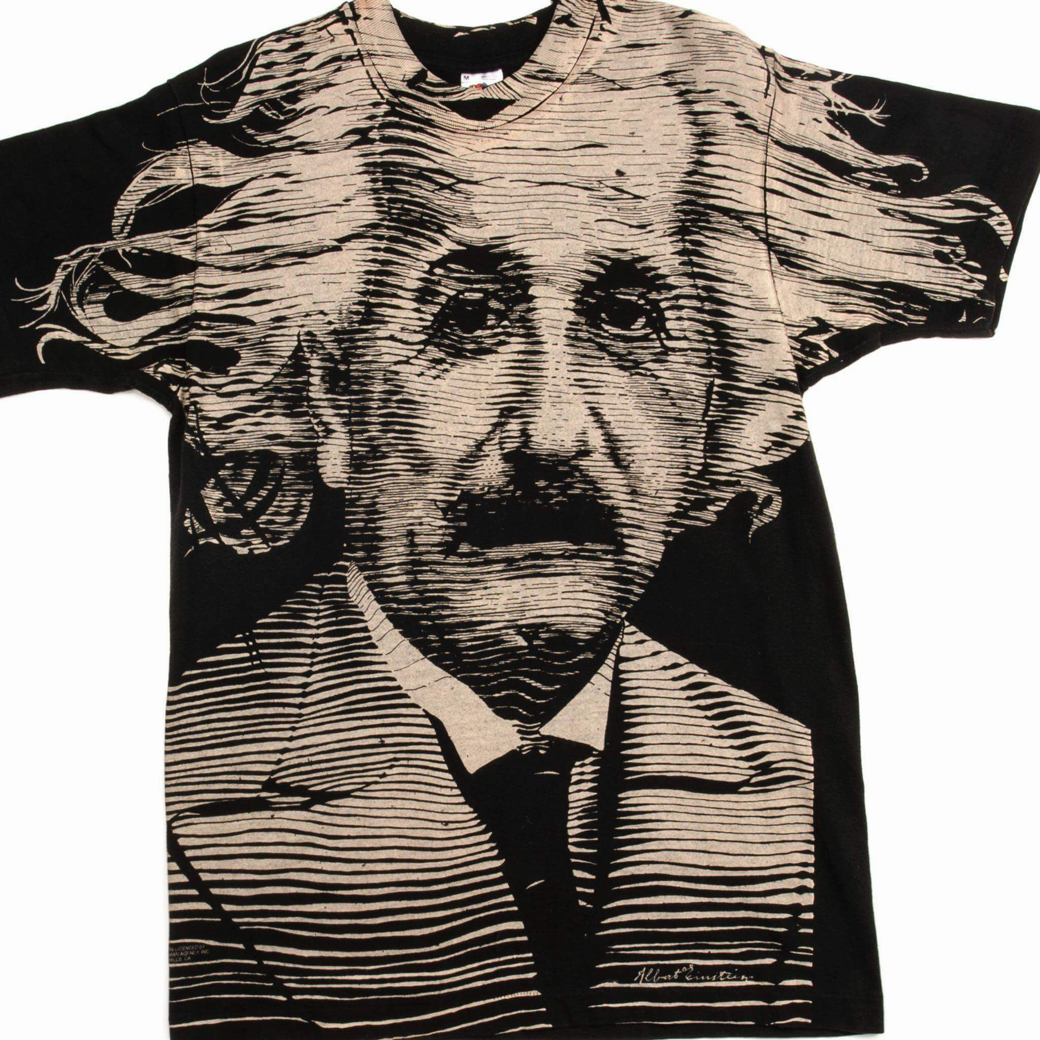 VINTAGE ALBERT EINSTEIN TEE SHIRT SIZE MEDIUM MADE IN USA coordinate with other items Anti Pilling Fabric