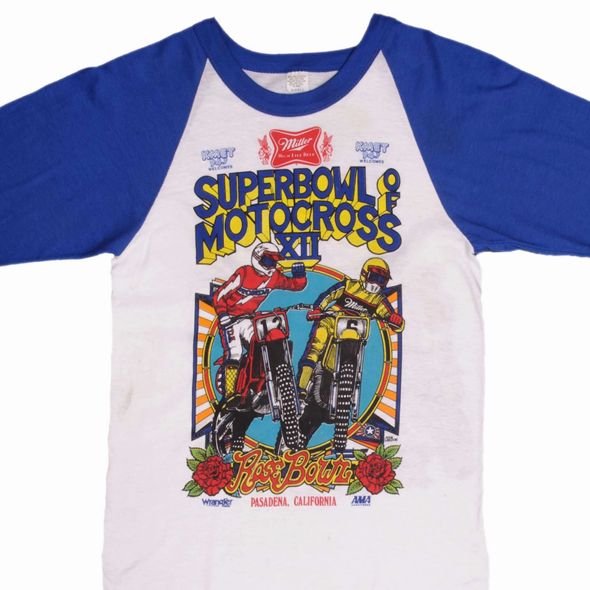 VINTAGE AMA SUPERBOWL OF MOTOCROSS 1983 ROSEBOWL TEE SHIRT SIZE XS Minimalist Look
