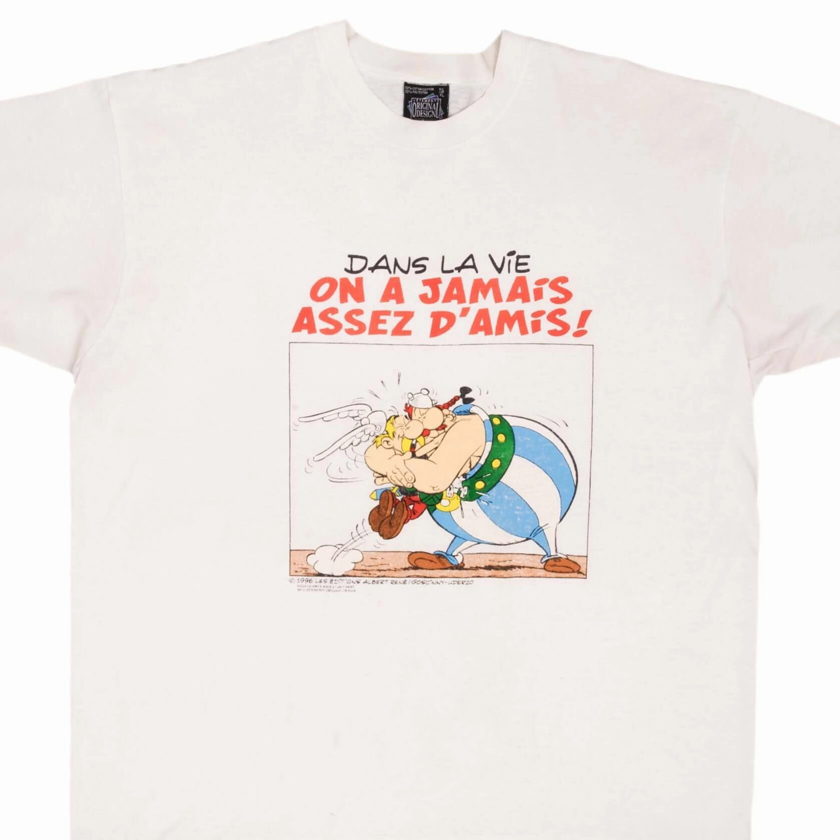 Fresh Vibes VINTAGE ASTERIX & OBELIX ON A JAMAIS ASSEZ D'AMIS TEE SHIRT 1996 SIZE XL