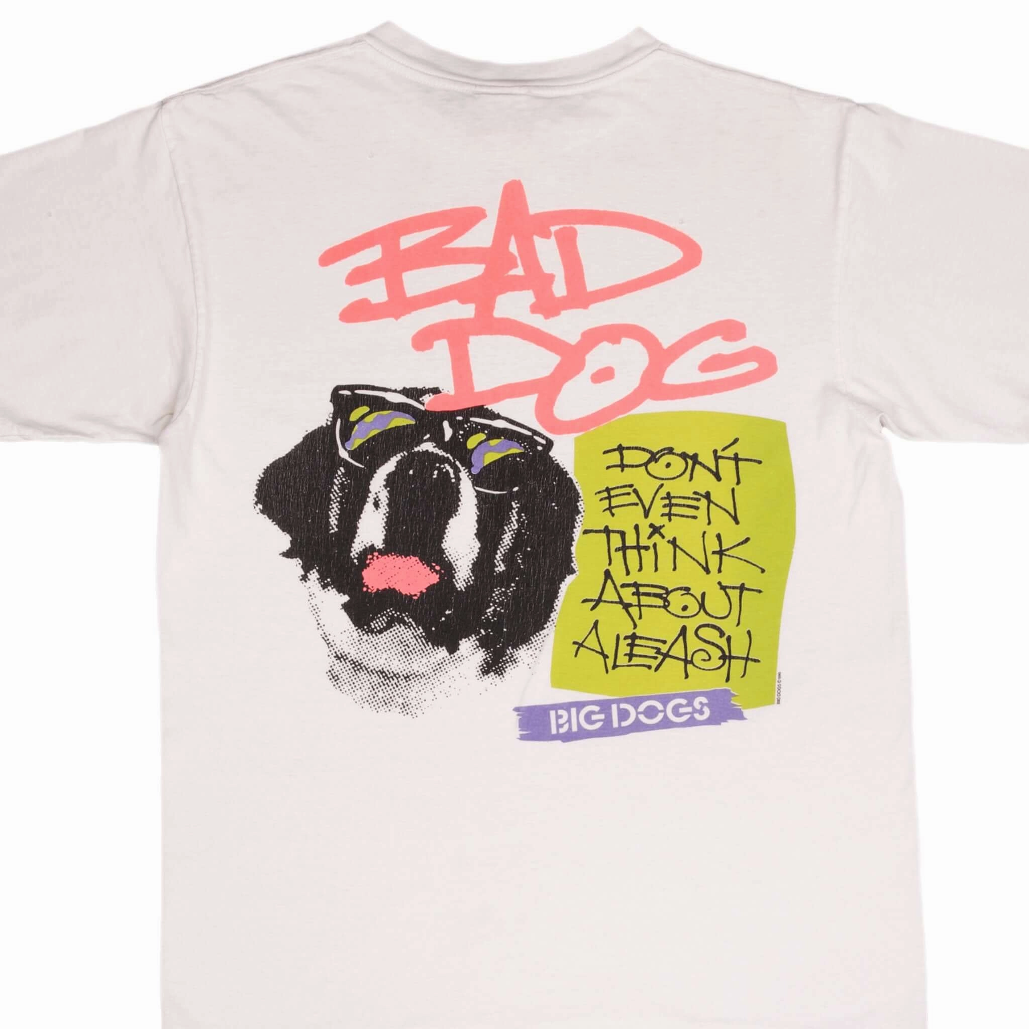 Relaxed Style VINTAGE BIG DOGS BAD DOGS TEE SHIRT 1990 SIZE MEDIUM