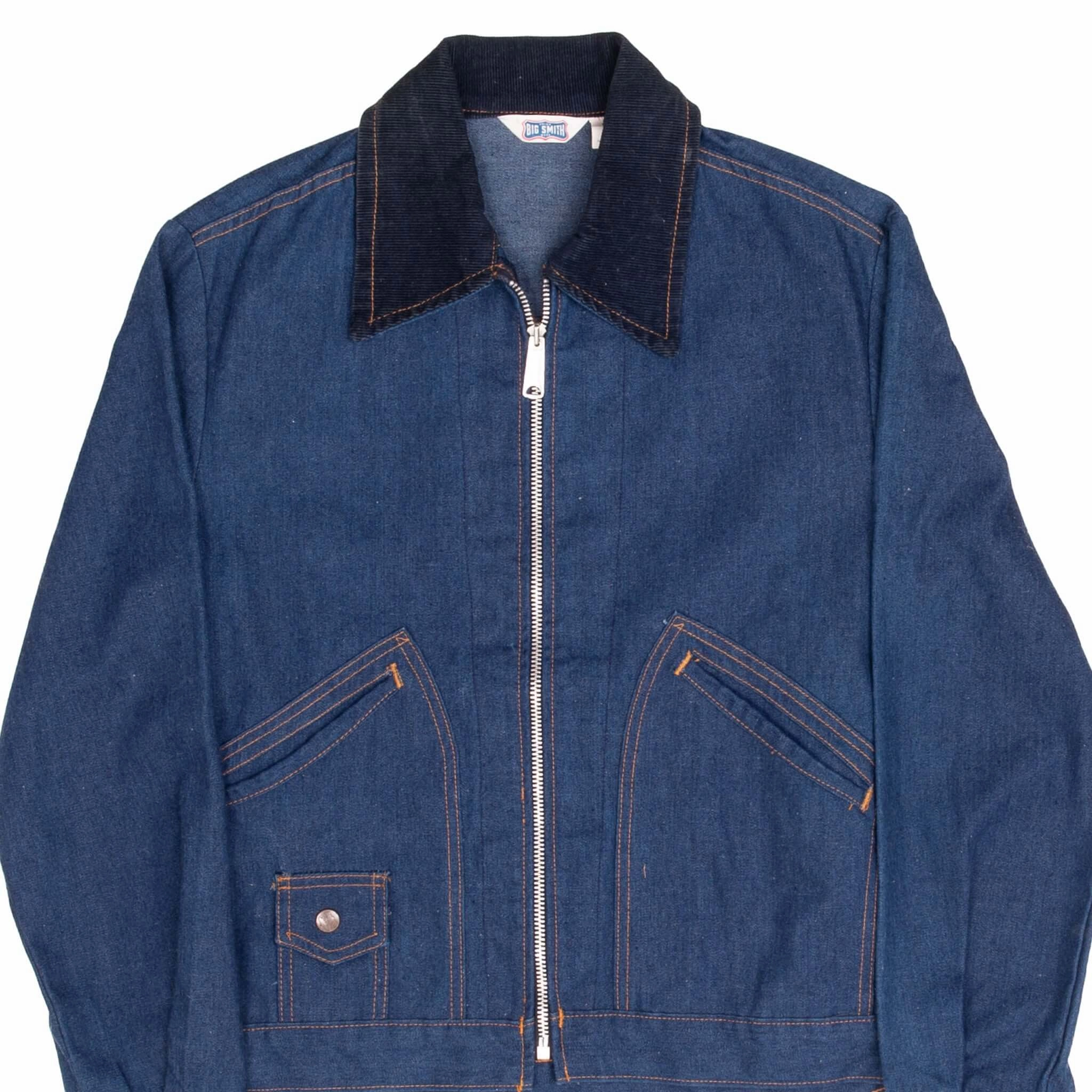 VINTAGE BIG SMITH DENIM JACKET 1960S SIZE MEDIUM MADE IN USA High-quality Advertise