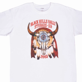 Fade Resistant Dye VINTAGE BIKER STURGIS BLACK HILLS RALLY SAN DIEGO 2003 TEE SHIRT XL