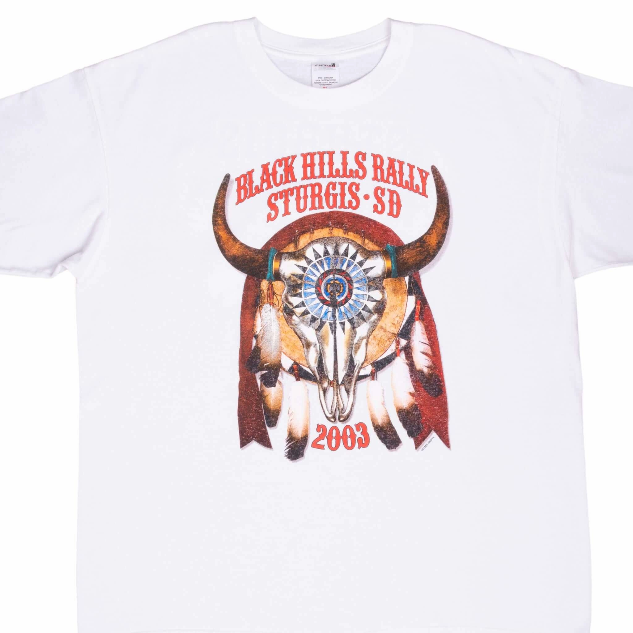 Fade Resistant Dye VINTAGE BIKER STURGIS BLACK HILLS RALLY SAN DIEGO 2003 TEE SHIRT XL