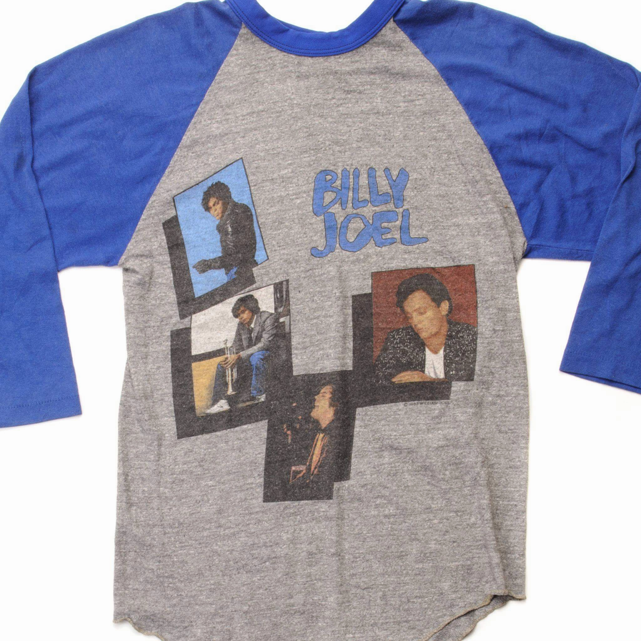 VINTAGE BILLY JOEL RAGLAN TEE SHIRT SIZE XS MADE IN USA SeamFreeShoulders