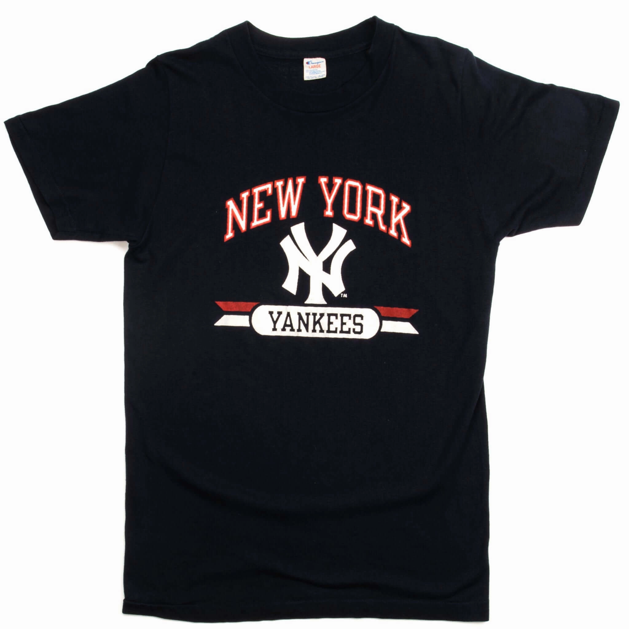EthicalProduction Recommended VINTAGE CHAMPION MLB NY YANKEES TEE SHIRT 1980S SIZE SMALL MADE IN USA