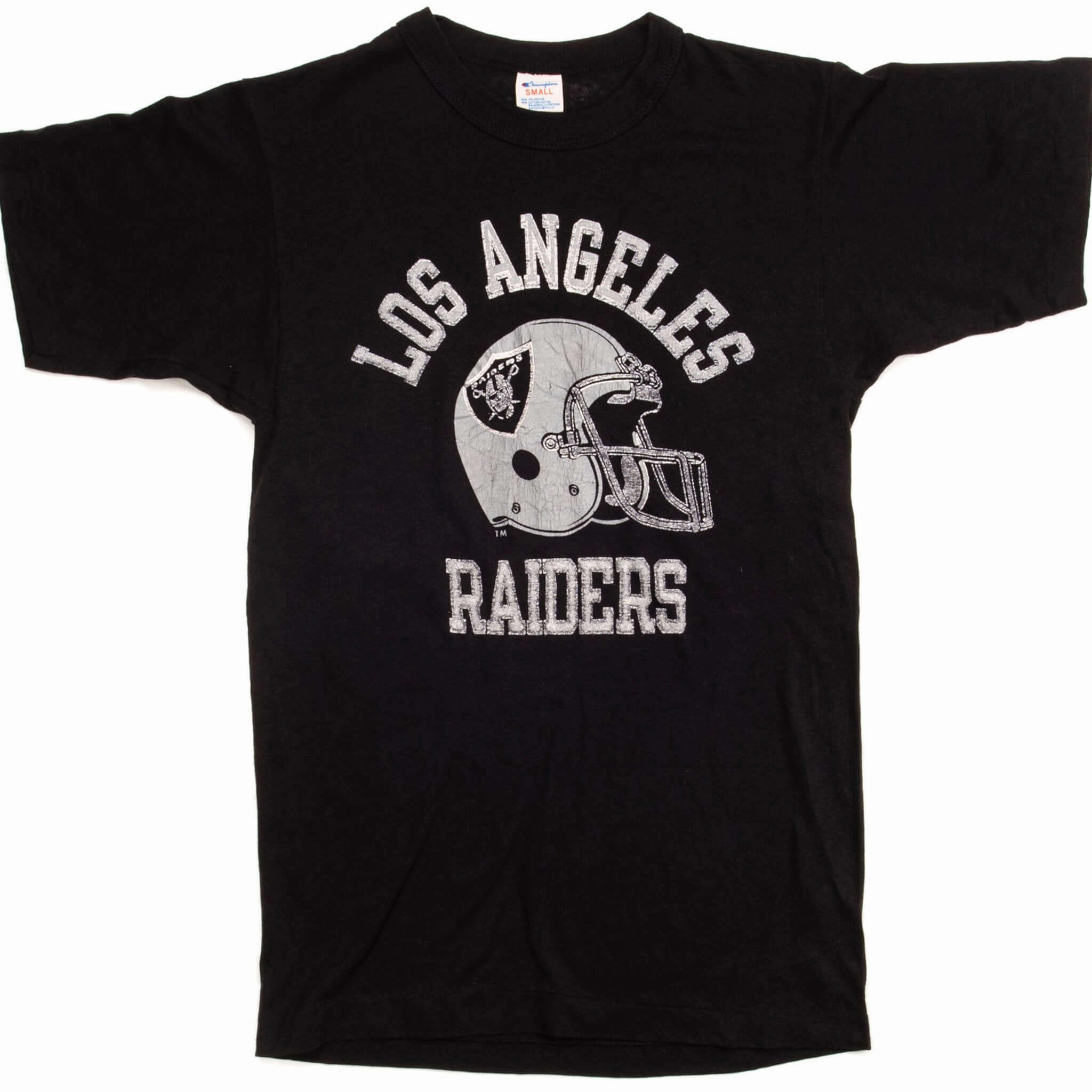 Sleek And Stylish VINTAGE CHAMPION NFL LOS ANGELES RAIDERS TEE SHIRT EARLY 1980S XS MADE IN USA