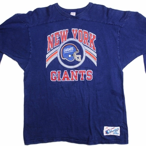 VINTAGE CHAMPION NFL NEW YORK GIANTS RAGLAN TEE SHIRT EARLY 1980S LARGE MADE USA Street Style Durable Material