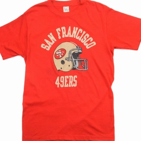 Crew Neck Design Chill Comfort Wear VINTAGE CHAMPION NFL SAN FRANCISCO 49ERS TEE SHIRT 1980S SMALL MADE IN USA