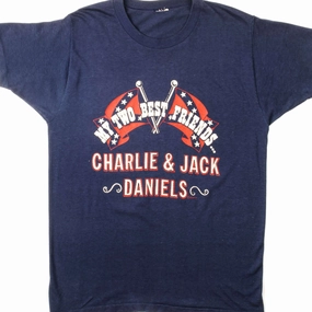 OdorResistantTechnology light layering VINTAGE CHARLIE & JACK DANIELS TEE SHIRT SIZE MEDIUM