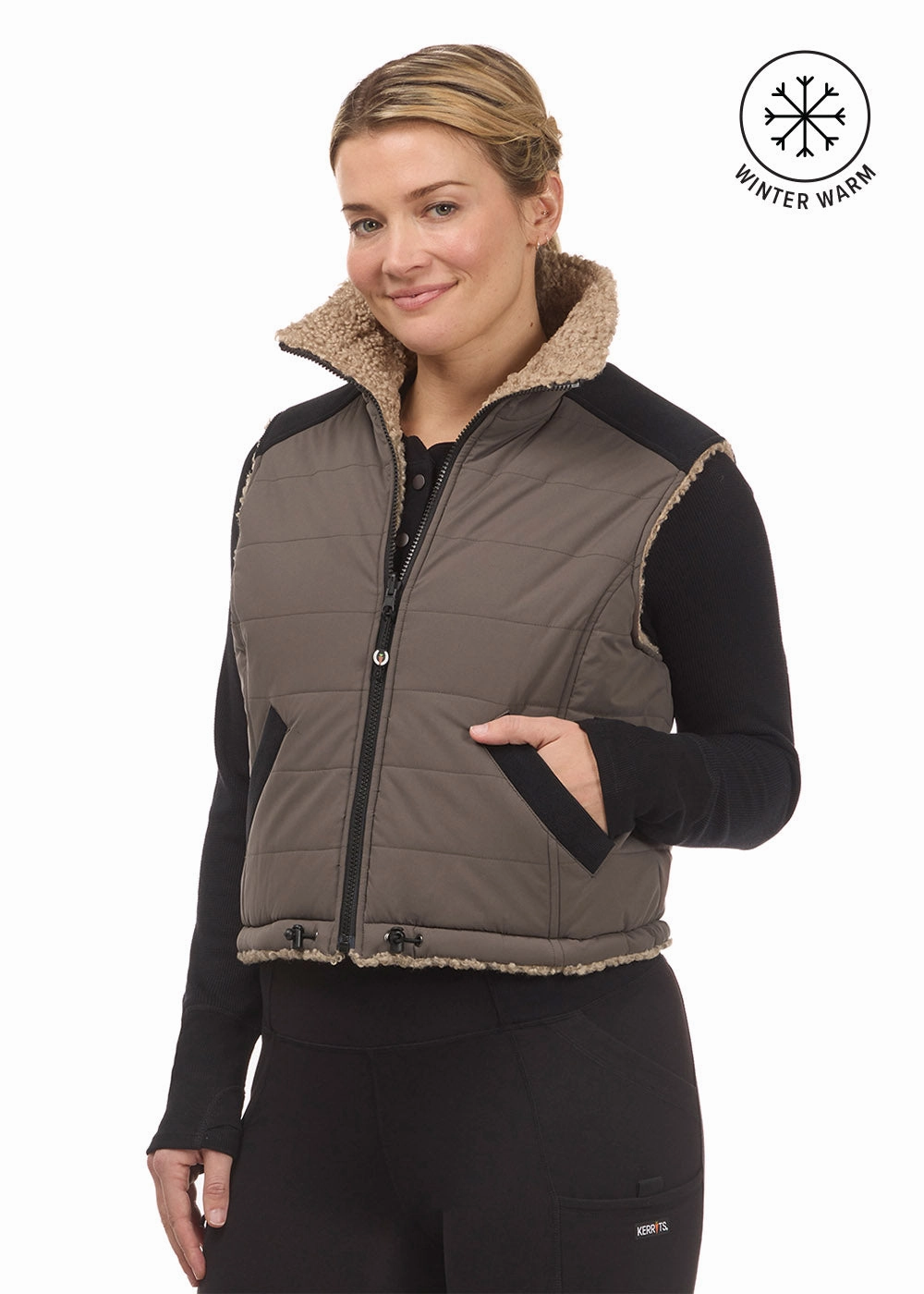 Double Up Reversible Crop Vest Everyday Jacket