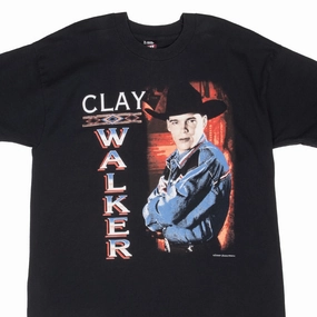 VINTAGE COUNTRY CLAY WALKER TOUR 1995 TEE SHIRT XL MADE IN USA Flexible Cuff Design