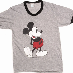 VINTAGE DISNEY MICKEY MOUSE TEE SHIRT 1970'S  SIZE SMALL MADE IN USA crew neck Classic Comfort