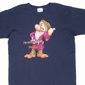 VINTAGE DISNEY SNOW WHITE GRUMPY IM WITH DOPEY TEE SHIRT 1990S LARGE Cool and casual Quick Drying