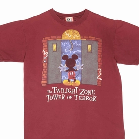 VINTAGE DISNEY THE TWILIGHT ZONE TOWER OF TERROR 1990S TEE SHIRT LARGE MADE USA Active Trend Tear Resistant