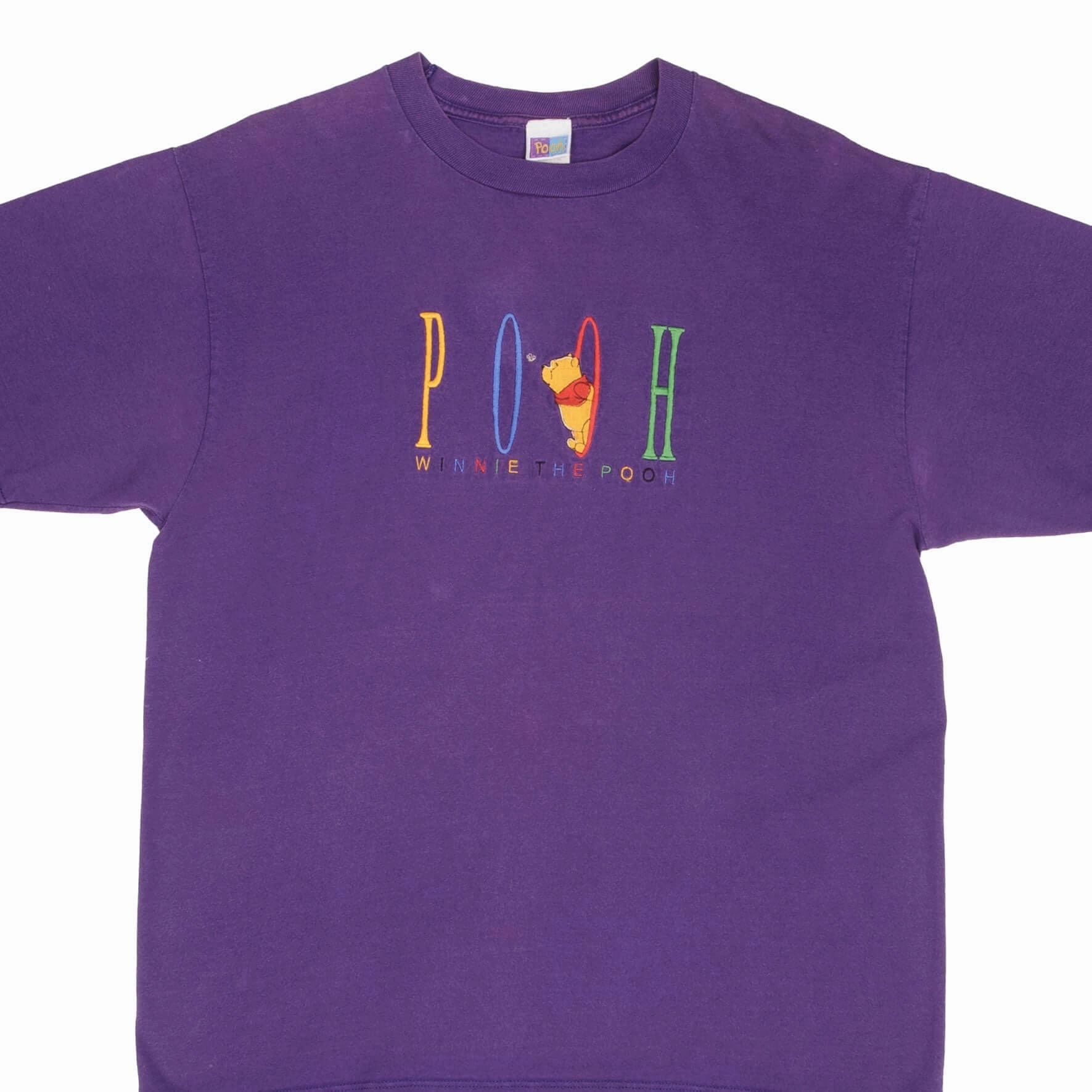 VINTAGE DISNEY WINNIE THE POOH EMBROIDERED 1990S TEE SHIRT SIZE XL MADE IN USA Soft Base