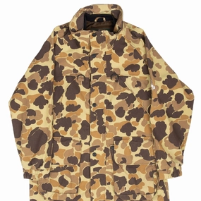 Minimalist Aesthetic VINTAGE DUCK CAMO GORETEX CABELA'S HUNTING JACKET MEDIUM DEADSTOCK