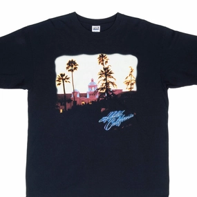 Flexible stretch Ergonomic Cut VINTAGE EAGLES HOTEL CALIFORNIA 2005 BLACK TEE SHIRT XL