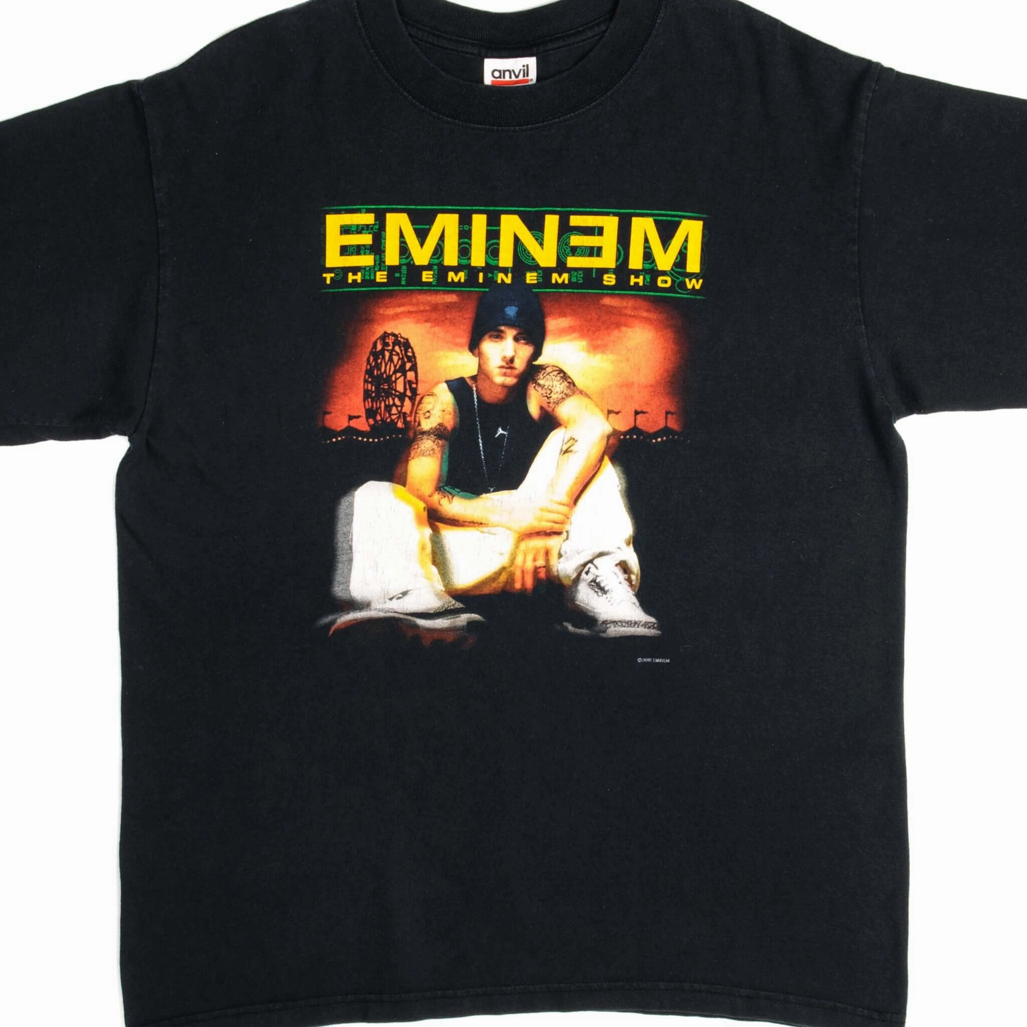 Reinforced Collar Relax Comfort Style VINTAGE EMINEM ANGER MANAGEMENT TOUR TEE SHIRT 2002 SIZE MEDIUM