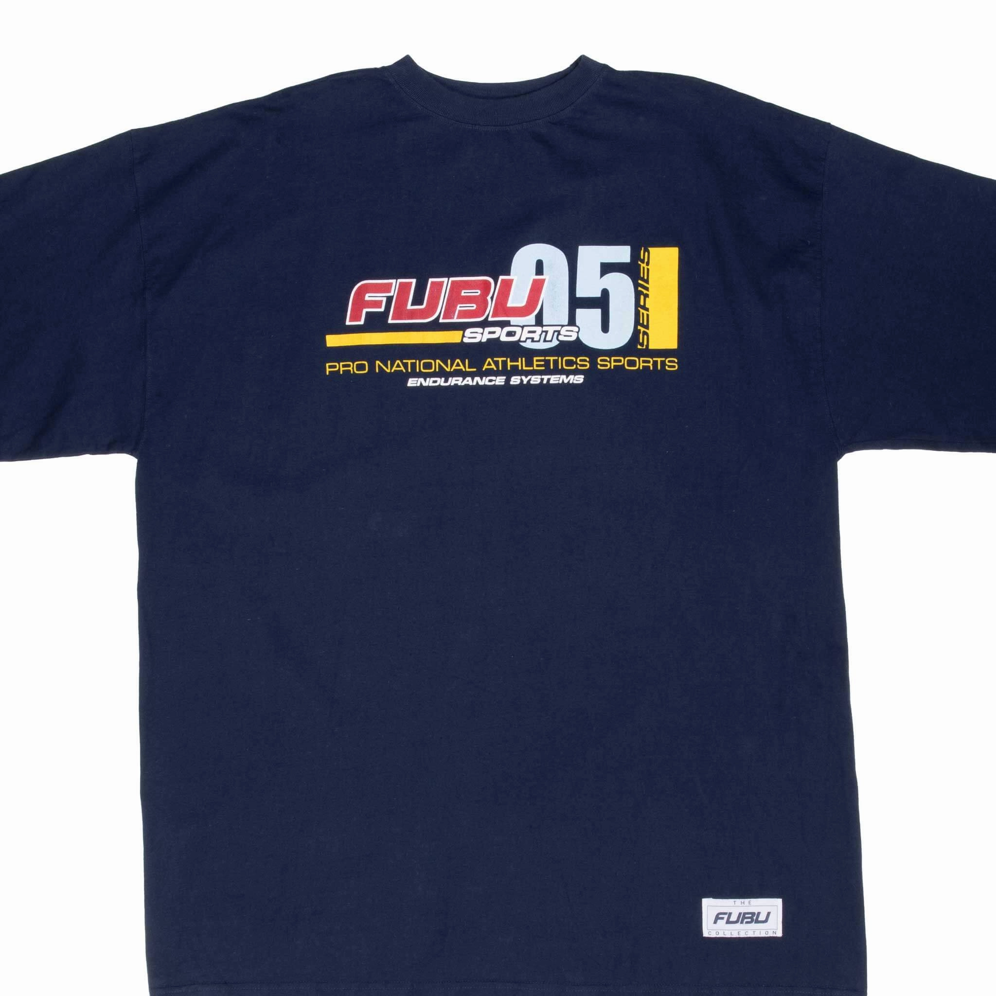VINTAGE FUBU PRO NATIONAL ATHLETICS SPORTS BLUE TEE SHIRT 2000S XL Effortless Comfort long sleeved