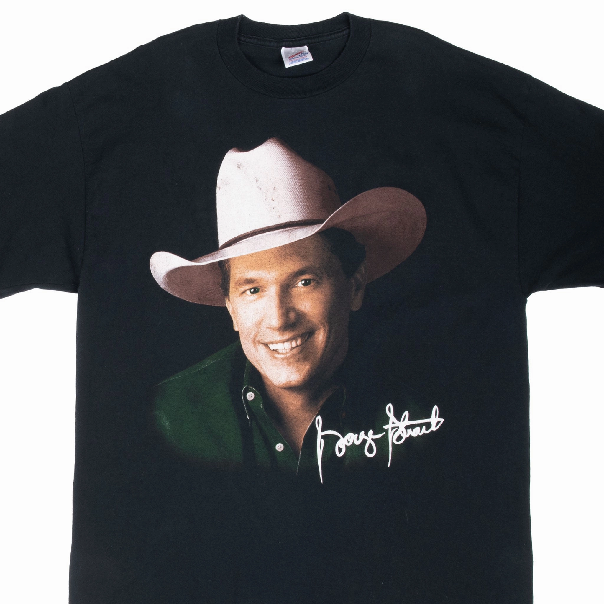 VINTAGE GEORGE STRAIT 1990S TEE SHIRT MADE IN USA XL Street Trend Look Heathered Fabric