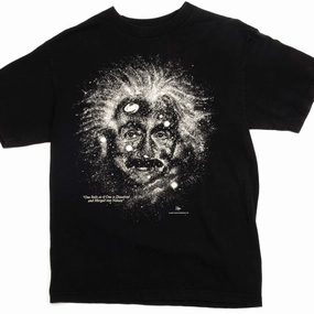 Fun and Comfortable VINTAGE GLOW IN THE DARK ALBERT EINSTEIN TEE SHIRT 1993 SIZE MEDIUM