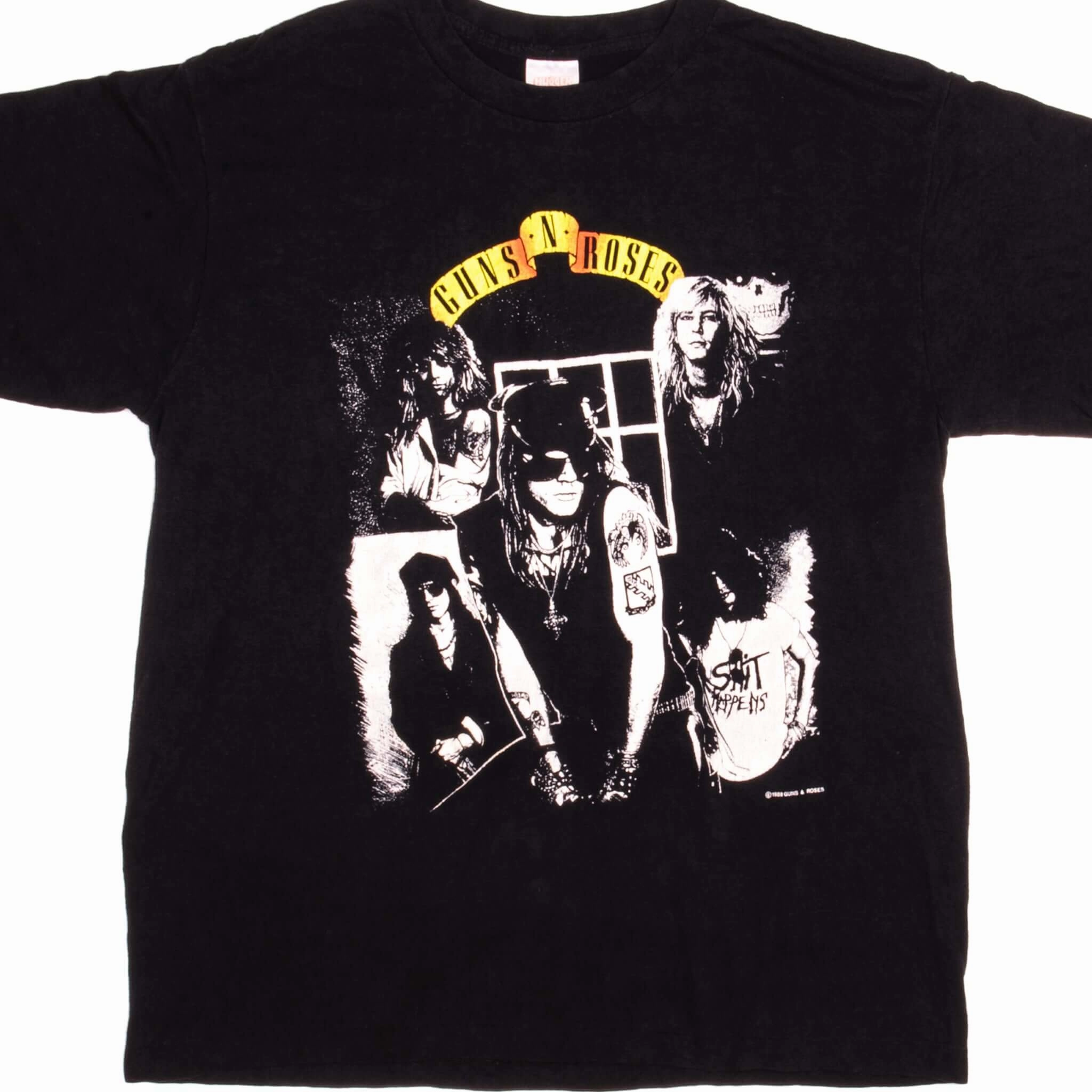 VINTAGE GUNS N' ROSES APPETITE FOR DESTRUCTION TEE SHIRT 1988 LARGE MADE IN USA Breathable mesh panel Oversized Cut