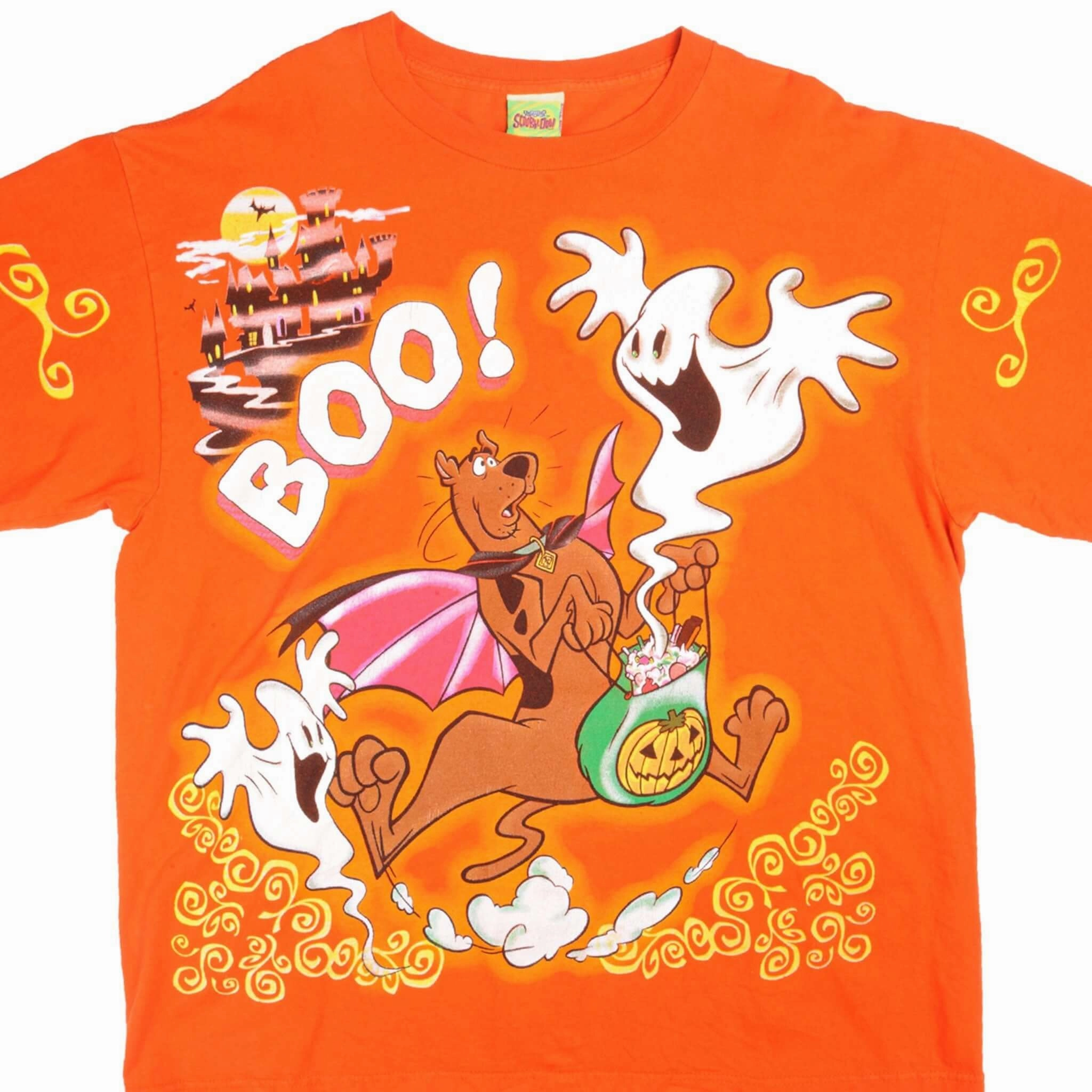 VINTAGE HALLOWEEN BOO SCOOBY-DOO TEE SHIRT 2000 SIZE LARGE Essential Fashion
