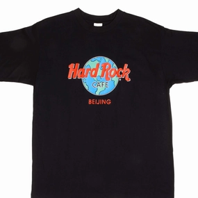 Active Layer Fit VINTAGE HARD ROCK CAFE BEIJING TEE SHIRT 1990S SIZE XL