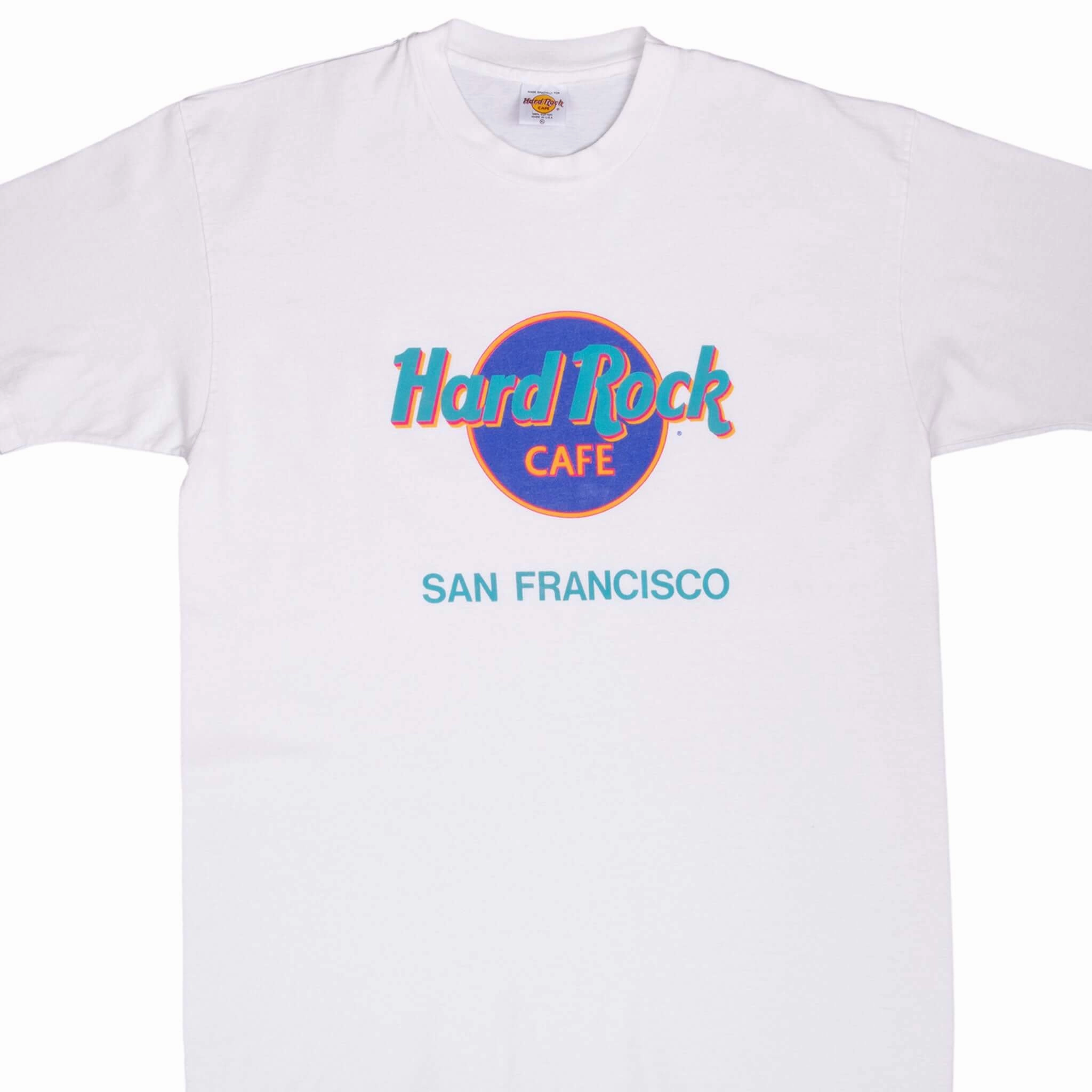 Collared formality Breathable Wearable VINTAGE HARD ROCK CAFE SAN FRANCISCO TEE SHIRT 1990S LARGE MADE IN USA