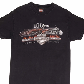 VINTAGE HARLEY DAVIDSON 100 YEARS LAS VEGAS TEE SHIRT 2003 MEDIUM MADE IN USA Timeless Design Anti Pilling Surface