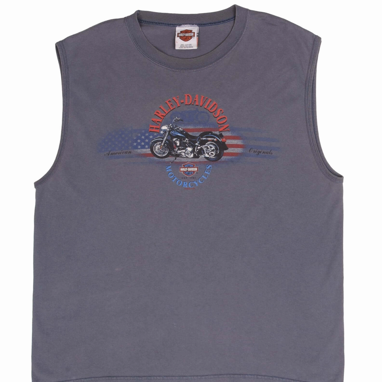 VINTAGE HARLEY DAVIDSON AMSTERDAM 2003 TANK TOP TEE SHIRT LARGE MADE IN USA Breathable Design