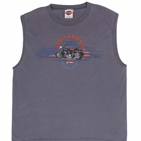 VINTAGE HARLEY DAVIDSON AMSTERDAM 2003 TANK TOP TEE SHIRT LARGE MADE IN USA Breathable Design
