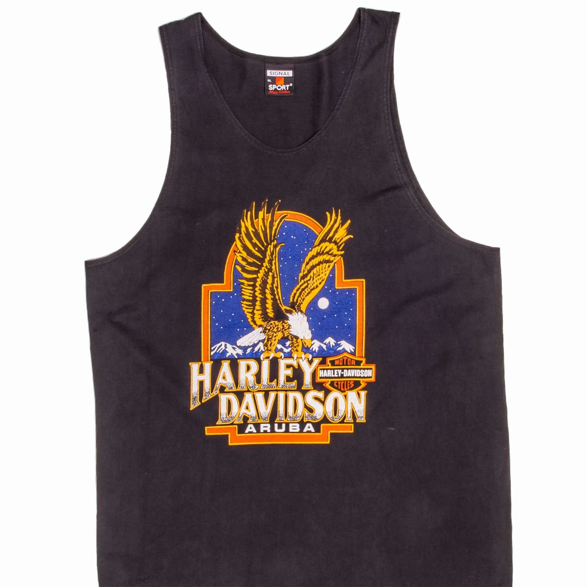 Modern Smart VINTAGE HARLEY DAVIDSON ARUBA TANK TOP TEE SHIRT XL MADE USA 80s