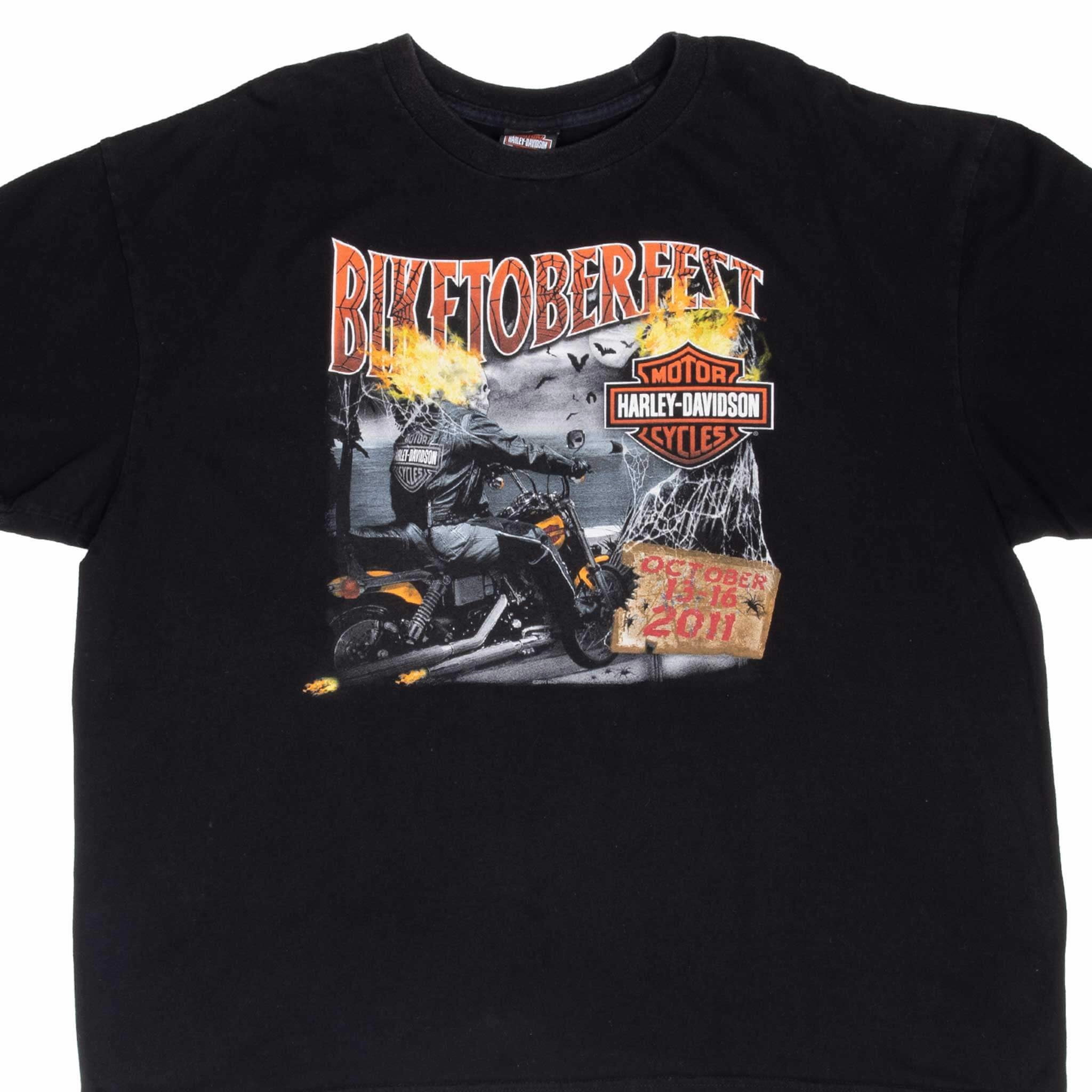 Hiking durability VINTAGE HARLEY DAVIDSON BIKETOBERFEST TEE SHIRT 2011 3XL