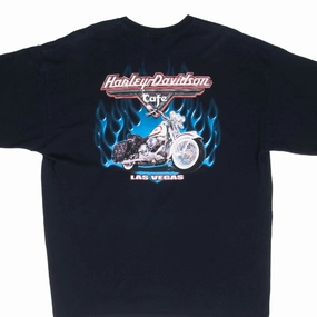 VINTAGE HARLEY DAVIDSON CAFE LAS VEGAS POCKET TEE SHIRT 2000S XL Stylish Look
