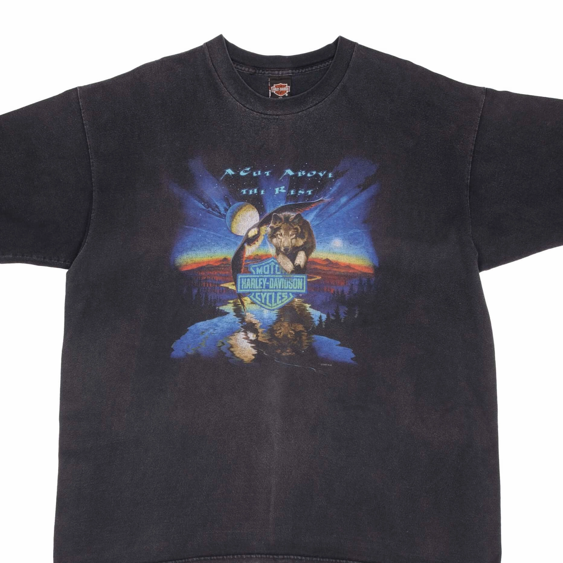 VINTAGE HARLEY DAVIDSON DALLAS TEXAS TEE SHIRT 1997 SIZE 2XL MADE IN USA Tight fit sexiness WrinkleFreeFabric