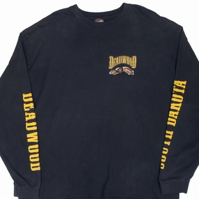 EasyCareFinish Stylish Look VINTAGE HARLEY DAVIDSON DEADWOOD SOUTH DAKOTA 2006 LONG SLEEVE TEE SHIRT 2XL