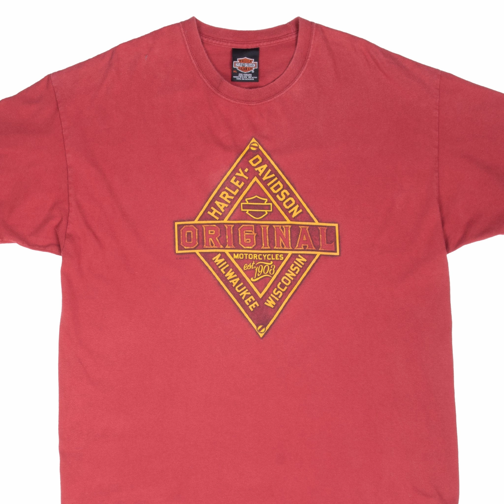 Stylish and Cozy Fresh Style VINTAGE HARLEY DAVIDSON EAGLE CEDAR RIVER IOWA 2012 TEE SHIRT XL MADE IN USA