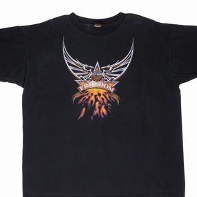 VINTAGE HARLEY DAVIDSON EAGLE DRAGON TEE SHIRT 2000 2XL MADE IN USA Yoga flexibility